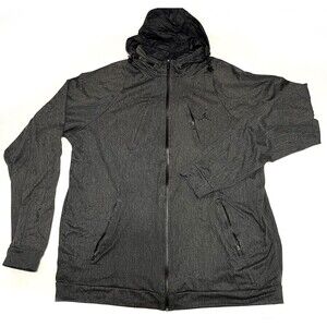 Jordan Jacket Stow-Away Hoodie Mens 2XL Tall Dark Gray Heather Full Zip